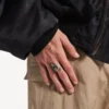 Men’s neverlost ring in antique silver