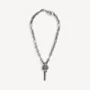 Men’s neverlost thin necklace in antique silver