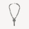 Men’s neverlost thin necklace in antique silver