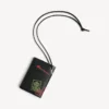 Men’s passport card holder charm in black/multicolor