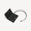 Men’s passport card holder charm in black/multicolor