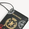 Men’s passport card holder charm in black/multicolor