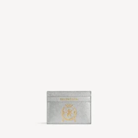 Men’s passport card holder in silver