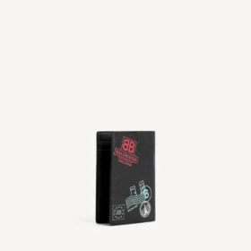 Men’s passport holder in black/multicolor