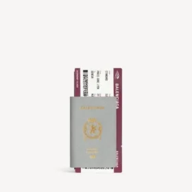 Men’s passport long wallet 1 ticket in balenciaga grey