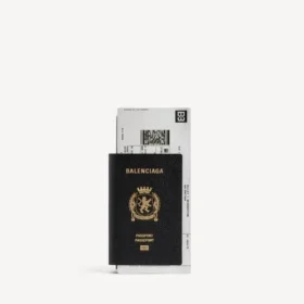 Men’s passport long wallet 1 ticket in black