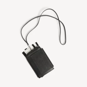 Men’s passport phone holder in black