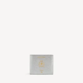 Men’s passport square folded wallet in silver