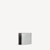 Men’s passport square folded wallet in silver