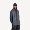 Men’s patch scarf in grey