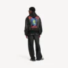 Men’s patched hooded jacket in black Men’s patched hooded jacket in black