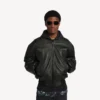 Men’s patched hooded jacket in black Men’s patched hooded jacket in black