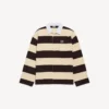 Men’s polo shirt in dark brown/beige