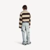 Men’s polo shirt in dark brown/beige