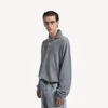Men’s poloneck sweater in heather grey Men’s poloneck sweater in heather grey