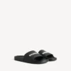 Men’s pool slide sandal in black/white