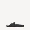 Men’s pool slide sandal in black/white
