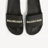 Men’s pool slide sandal in black/white
