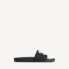 Men’s pool slide sandal in black/yellow