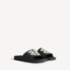 Men’s pool slide sandal in black/yellow