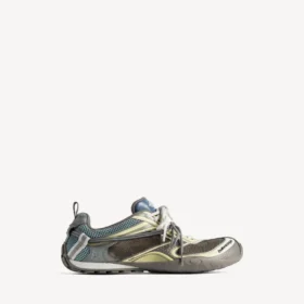 Men’s radar gradient lines sneaker in brown/blue/yellow/grey