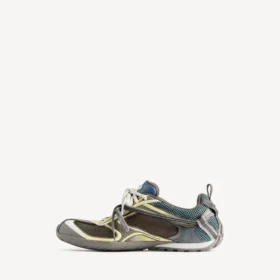Men’s radar gradient lines sneaker in brown/blue/yellow/grey