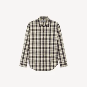 Men’s regular fit shirt in white/black