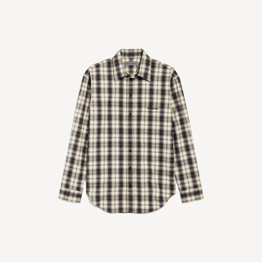 Men’s regular fit shirt in white/black Men’s regular fit shirt in white/black