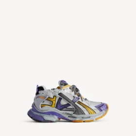 Men’s runner sneaker in purple/orange/grey