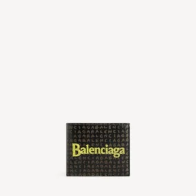Men’s select square folded coin wallet in black