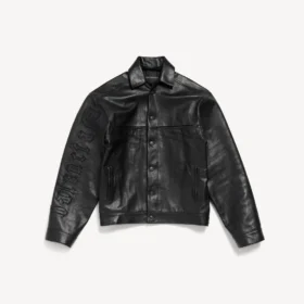 Men’s shirt jacket in black