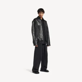 Men’s shirt jacket in black