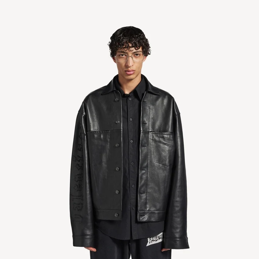 Men’s shirt jacket in black Men’s shirt jacket in black