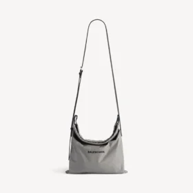 Men’s shopper dust bag crossbody pouch medium in balenciaga grey