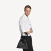 Men’s shopper dust bag crossbody pouch medium in black