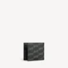 Men’s signature square folded wallet bb monogram coated canvas in black/grey