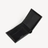 Men’s signature square folded wallet bb monogram coated canvas in black/grey