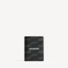 Men’s signature vertical bifold wallet bb monogram coated canvas in black/grey