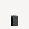 Men’s signature vertical bifold wallet bb monogram coated canvas in black/grey