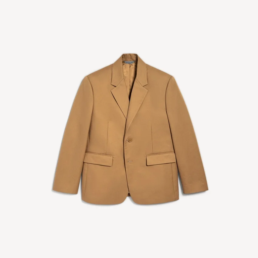 Men’s single-breasted normal fit jacket in camel Men’s single-breasted normal fit jacket in camel