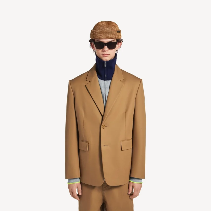 Men’s single-breasted normal fit jacket in camel Men’s single-breasted normal fit jacket in camel