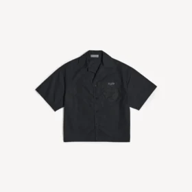 Men’s sketchy bowling short sleeve shirt in black