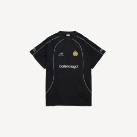 Men’s soccer oversized t-shirt in black