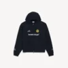 Men’s soccer oversized zip-up hoodie in black Men’s soccer oversized zip-up hoodie in black