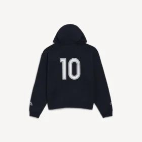 Men’s soccer oversized zip-up hoodie in black