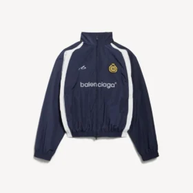 Men’s soccer tracksuit jacket in marine blue