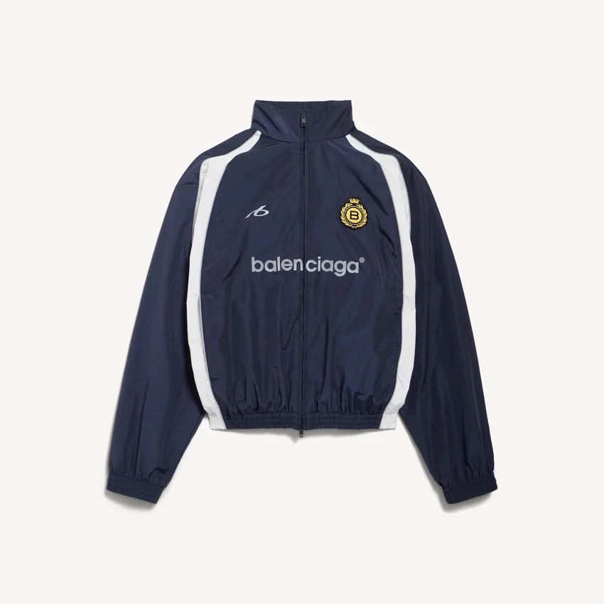 Men’s soccer tracksuit jacket in marine blue Men’s soccer tracksuit jacket in marine blue
