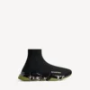 Men’s speed 2.0 full clear sole recycled knit sneaker in black/khaki
