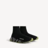 Men’s speed 2.0 full clear sole recycled knit sneaker in black/khaki