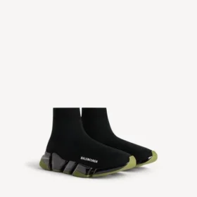Men’s speed 2.0 full clear sole recycled knit sneaker in black/khaki Men’s speed 2.0 full clear sole recycled knit sneaker in black/khaki
